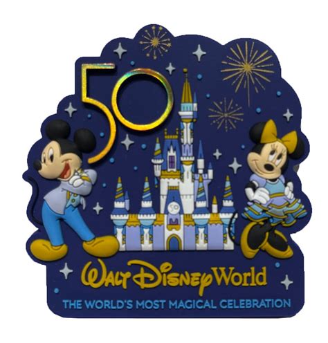 Walt Disney Wdw World 50th Anniversary Refrigerator Magnet Etsy Uk