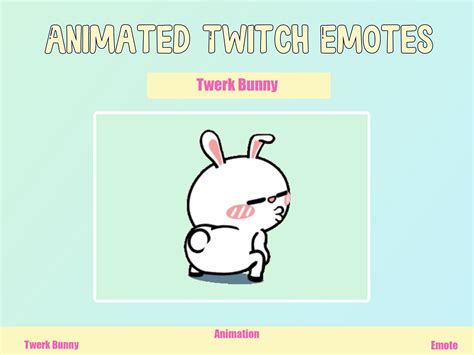 Emotes Animados De Twerk Bunny Para Twitch Y Discord Etsy México