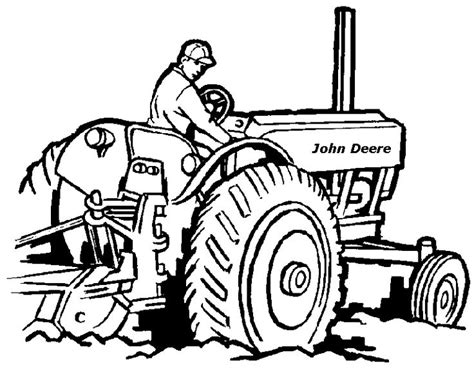 John deere logo tractor coloring page you can print out and color. Kleurplaat tractor | Kolorowanka