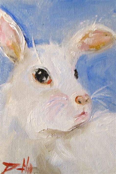 Painting Of The Day Daily Paintings By Delilah White Rabbit Oil Painting