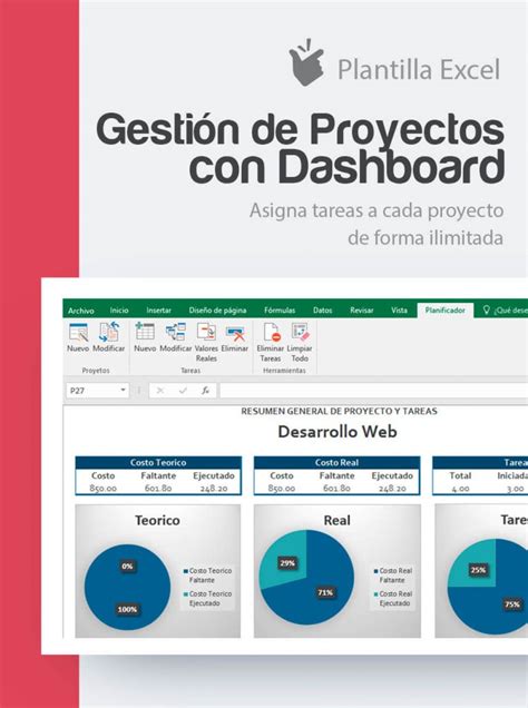 Plantilla Gestión De Proyectos Con Dashboard Control De Proyectos