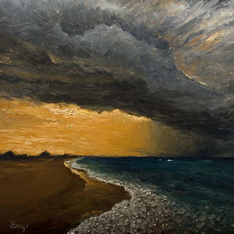 Approaching Storm Oil By Gray Artus Seascape Paintings Water