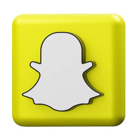 Snapchat Logo Pictogram In Sociale Media 3d