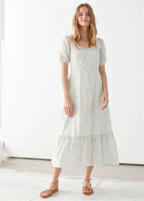 Unfortunately, the dress you are looking for (style: Puff Sleeve Scoop Neck Midi Dress in 2020 | Scoop neck ...