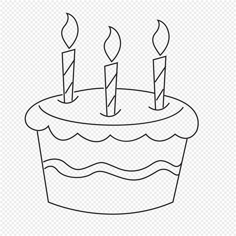 Birthday Cake Drawing Line Drawing Birthday Cake Png Imagepicture Free