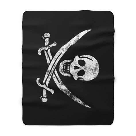 Perla Negra Jolly Roger Bandera Piratas Del Caribe Suave Manta Etsy
