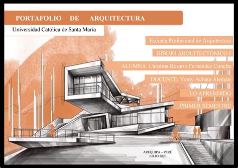 Portafolio De Dibujo ArquitectÓnico I By Carolina Rosario FernÁndez