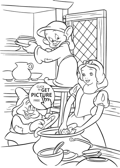 Here is a beautiful collection of snow white and the seven dwarfs coloring pages to print out and color. Snow White coloring pages for kids, printable free
