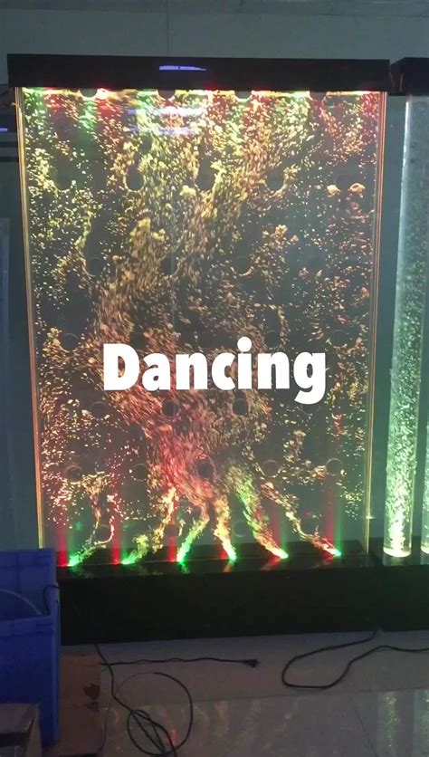 Custom Digital Bubble Water Wall With Lights And Remote Control Led