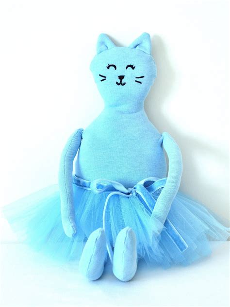 Handmade Plush Kitty Ballerina Toy Stuffed Doll With Tutu Etsy Uk