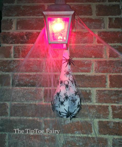Creepy Spider Egg Sac The Tiptoe Fairy Halloween Outdoor Decorations Halloween Diy Outdoor