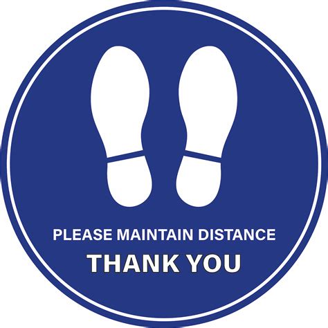 Social Distancing Floor Sticker | Circular - Maintain Distance v2 ...