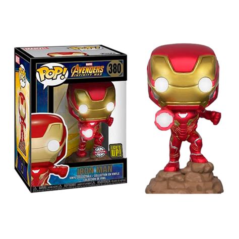 Funko Pop Iron Man con luz 380 Special edition Lights Up Marvel • Frikimon