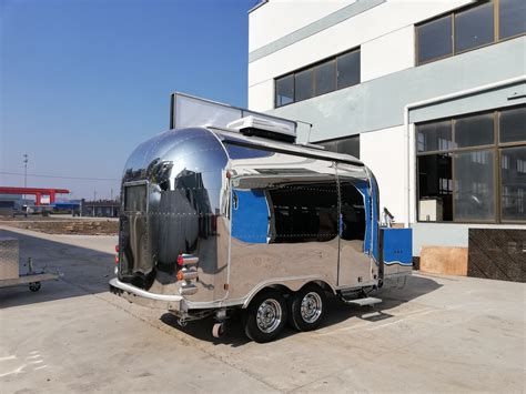 Customize-Retro Catering trailer Stainless steelFood truck Food Trailer 380X210X260CM