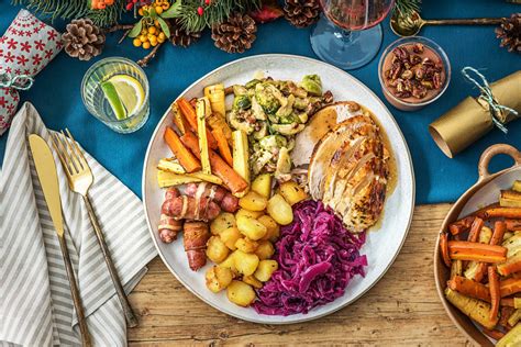 American traditional christmas food is very similar to the thanksgiving meal, with baked turkey at the head of the table. Traditional Christmas Dinner Recipe | HelloFresh