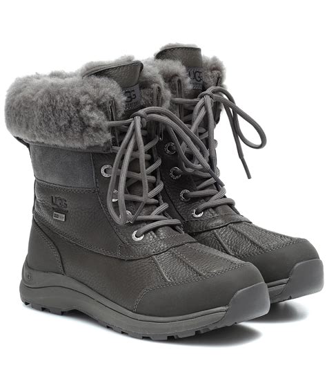 Ugg Suede Adirondack Iii Leather Boots In Grey Gray Save 22 Lyst
