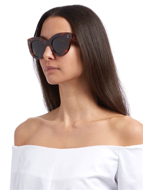 tortoise celine cat eye sunglasses