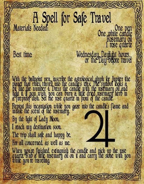 A Spell For Safe Travel By Minimissmelissa Witchcraft Spell Books