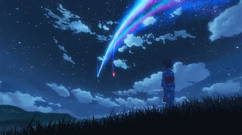 Your Name Anime Comet Scenery Art Wallpaper Kimi No Na Wa Wallpaper Images