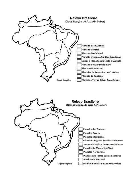 exercícios sobre relevo brasileiro 6 ano com gabarito modisedu