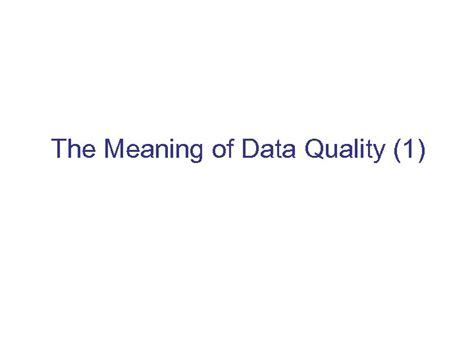 Data Quality And Data Cleaning An Overview Theodore
