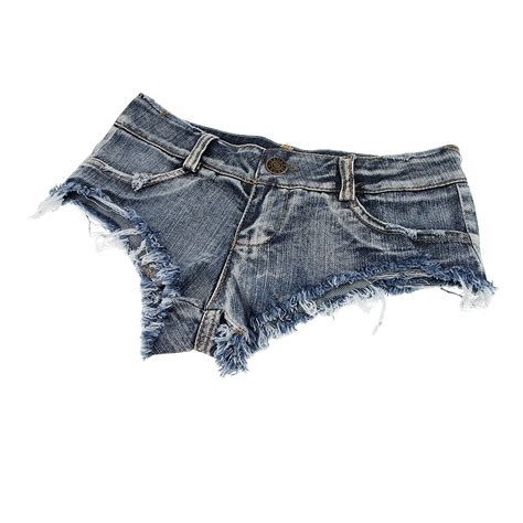 Sexy Womens Low Rise Mini Hot Shorts Ripped Jeans Micro Panties Thong Ebay