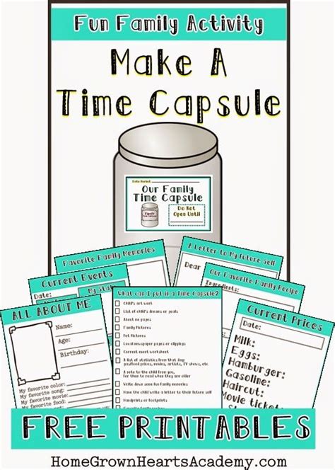 Free Printable Time Capsule Worksheets Thekidsworksheet