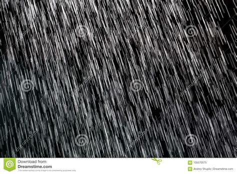 Rain On A Black Background Stock Image Image Of Raindrops