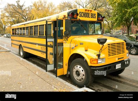 A Yellow American School Bus Washington Dc Usa Stock Photo 27094012