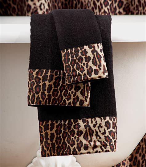 Ambesonne leopard print bath mat, skin pattern of a wild safari animal powerful panthera big cat, plush bathroom decor mat with non slip backing toilet seat and tank top cover set handcrafted from soft fleece and elastic that creates the perfect fit. Leopard Print Bathroom Set- Shower Curtain Rugs Towels ...