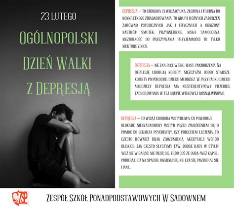 Ogólnopolski Dzień Walki Z Depresją Zespół Szkół Ponadpodstawowych W