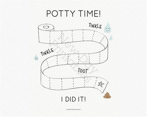 Potty Time Potty Training Chart For Toddlers Printable Etsy
