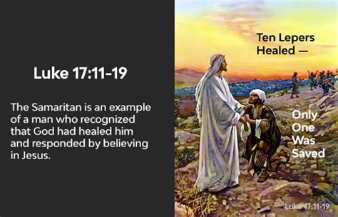 Ten Lepers Healed Only One Was Saved Neverthirsty