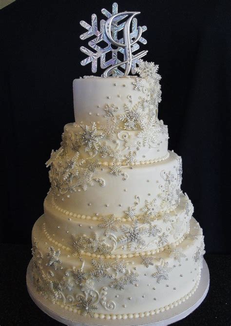 Snowflake Wedding Cake Winter Wonderland Wedding Cakes Wonderland