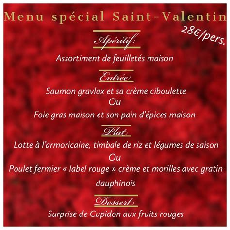 Menu St Valentin à Emporter myplainedelain fr