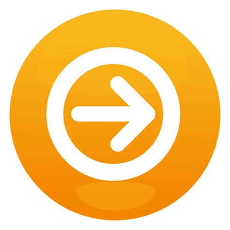 Orange Arrow Round Button Transparent Png And Svg Vector File