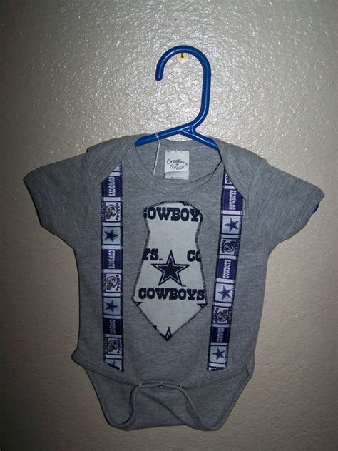 Nfl Dallas Cowboys Baby Boy Tie Suspenders Onesie By Sososophie