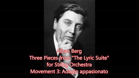 Alban Berg Three Pieces From The Lyric Suite For String Orchestra