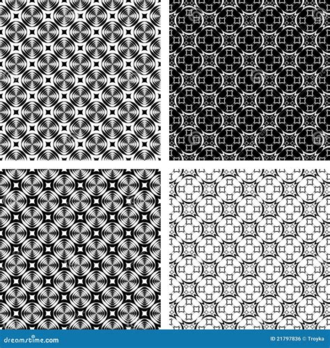 Seamless Geometric Modern Patterns Set Royalty Free Stock Image