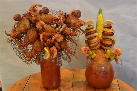 A bar in milwaukee is serving a bloody mary with an entire fried chicken in it. Phillips Seafood, Baltimore Inner Harbor