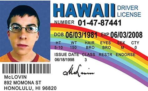 Signs 4 Fun Mclovin Id Drivers License Uk Kitchen And Home