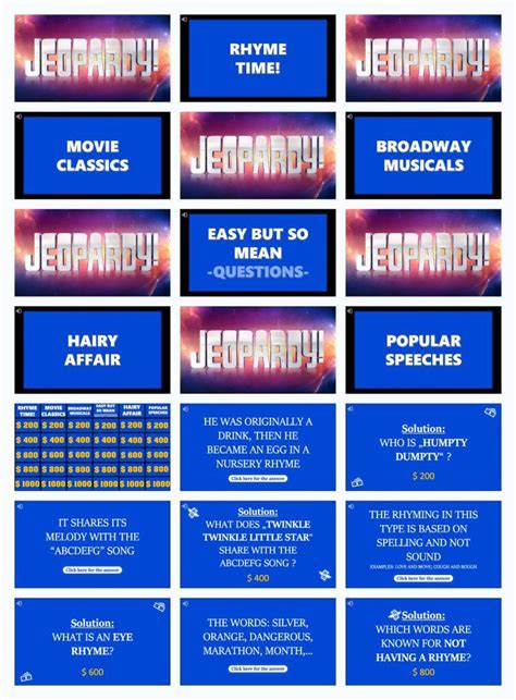 Jeopardy Google Slides Templates Powerpoint Themes Free
