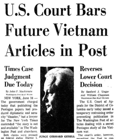 Pentagon Papers 1971 Historical Society Of The Dc Circuit