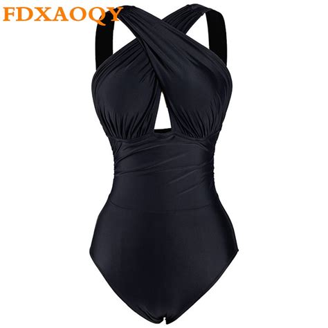 fdxaoqy 2018 new one pieces swimsuit women swimwear female bathing suit sexy cross push up