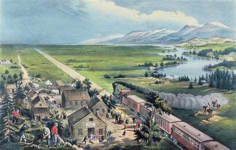 Across The Continent Painting By Currier And Ives