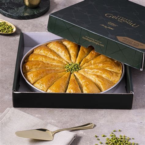 Pistachio Carrot Slice Baklava In Tray Oz Kg Baklava