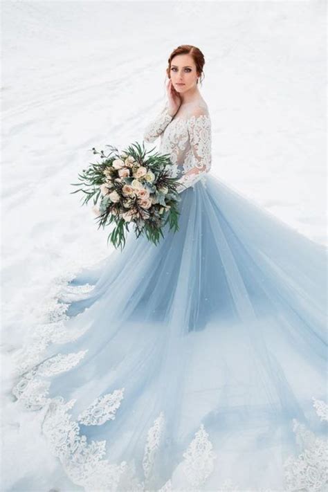 28 Beautiful Blue Winter Wedding Ideas Winter