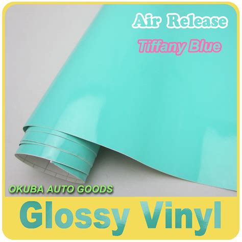 New Arrival Tiffany Blue Glossy Vinyl Wrap Film With Air Bubble Free