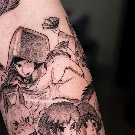 Oozy On Instagram Ghibli Sleeve Oozy Oozytattoo Ghibli Tattoo Sleeve Tattoos