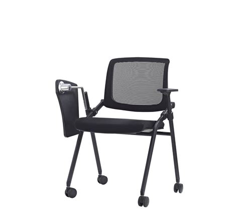 841 Portable Stackable Foldable Chair With Writing Pad For